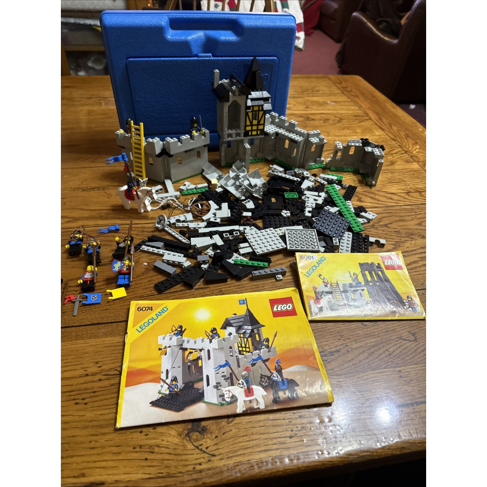 LEGO 6074 & 6061 Black Falcon’s Fortress '84/86 Castle System Both INCOMPLETE